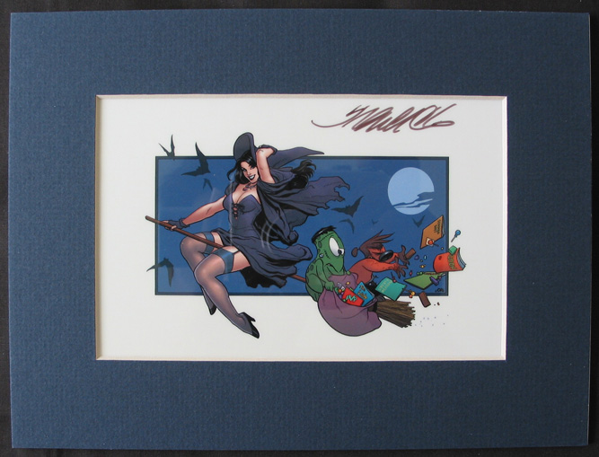 Signed Liberty Meadows limited edition laser cel by Frank Cho