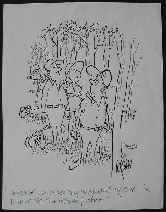 golf cartoon. Original golf cartoon by